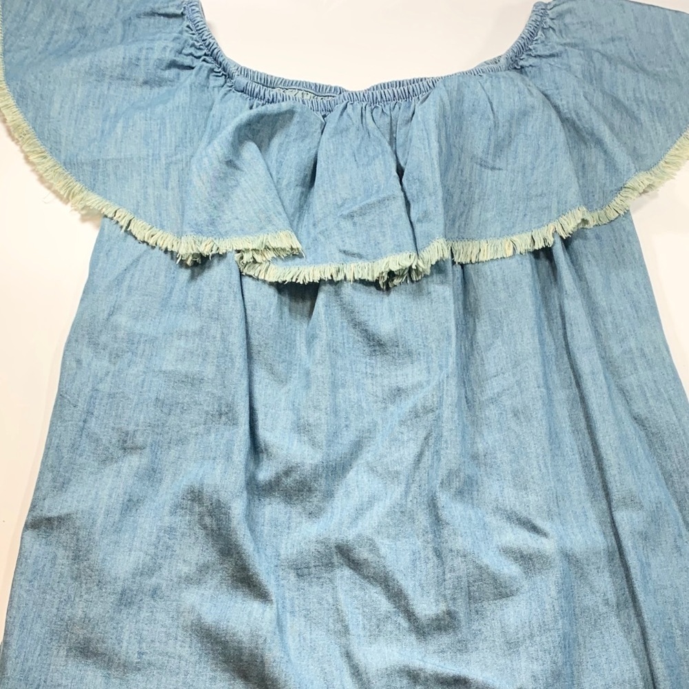 Mossimo Supply & Co Denim Dress XS Raw Hem - Picture 4 of 9